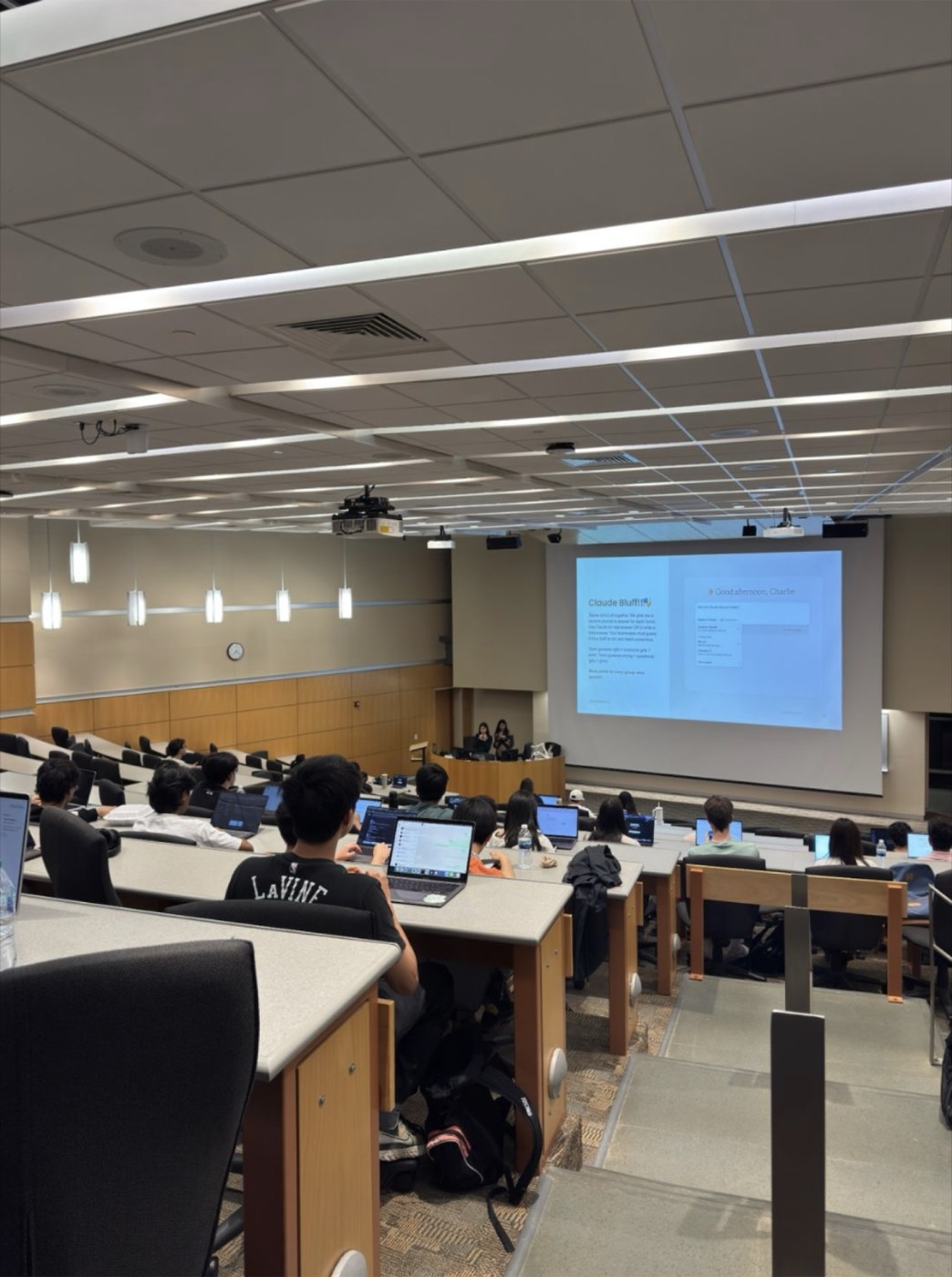 Claude Builder Club workshop photo, large lecture hall