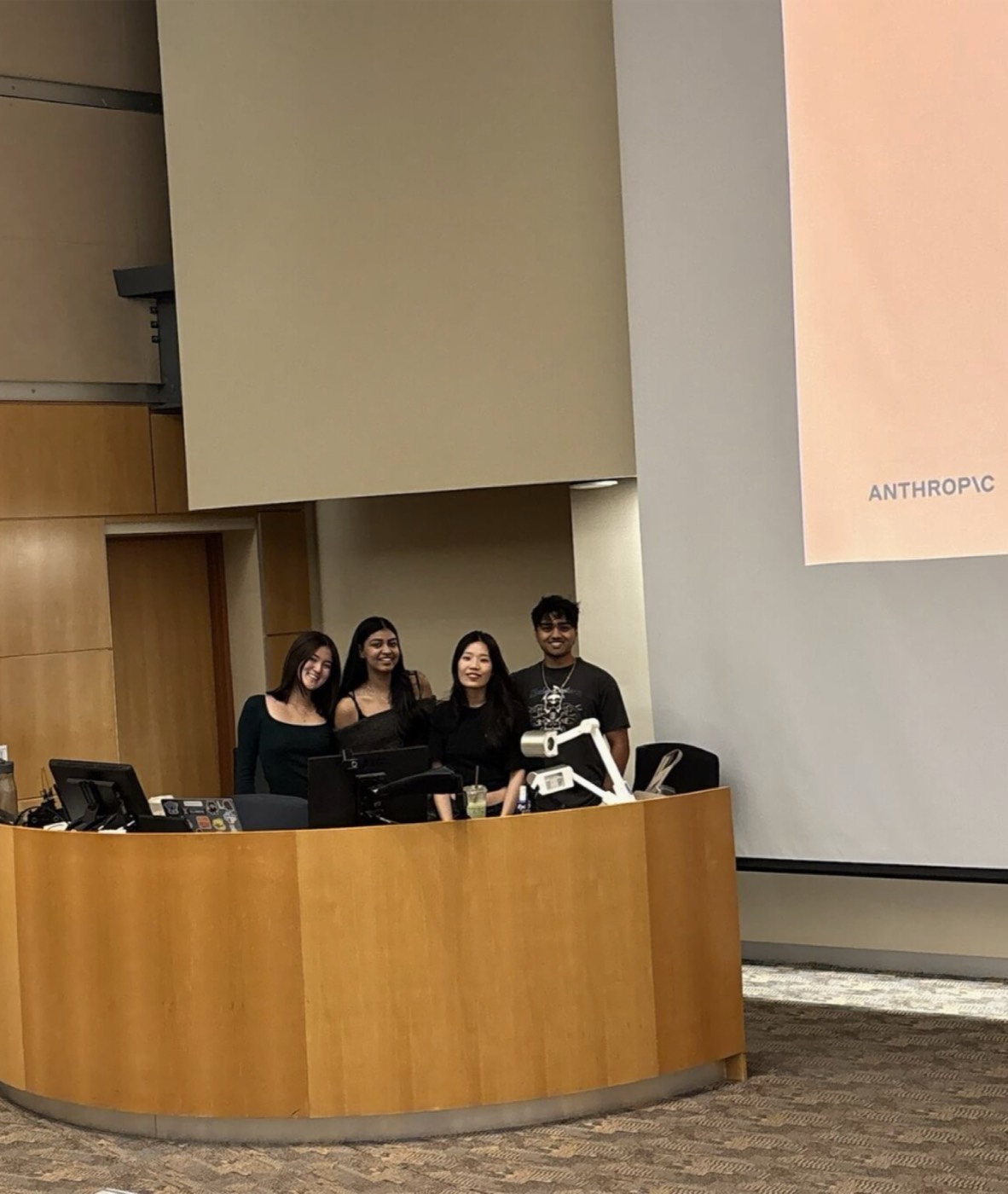 Claude Builder Club leadership team photo with Anthropic