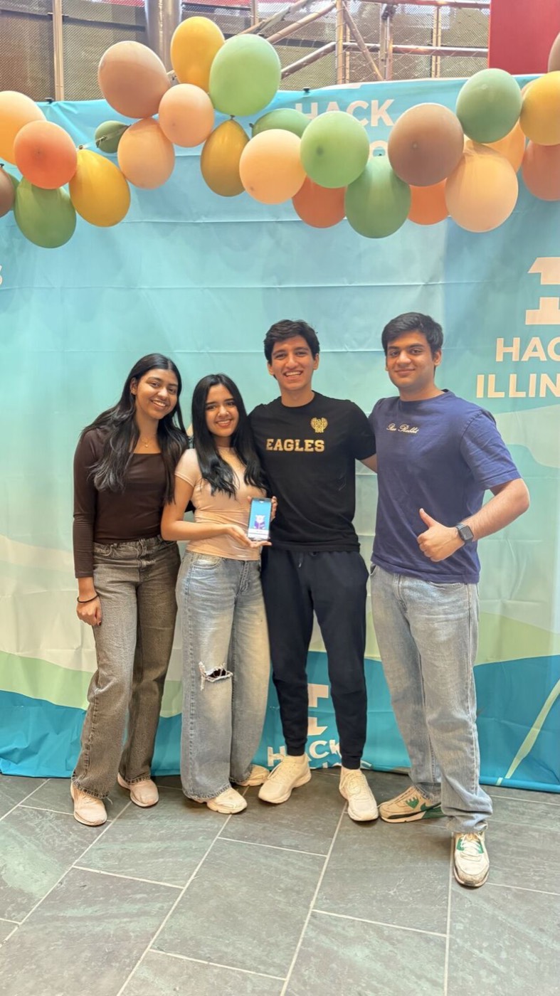 Minti team photo at HackIllinois 2025