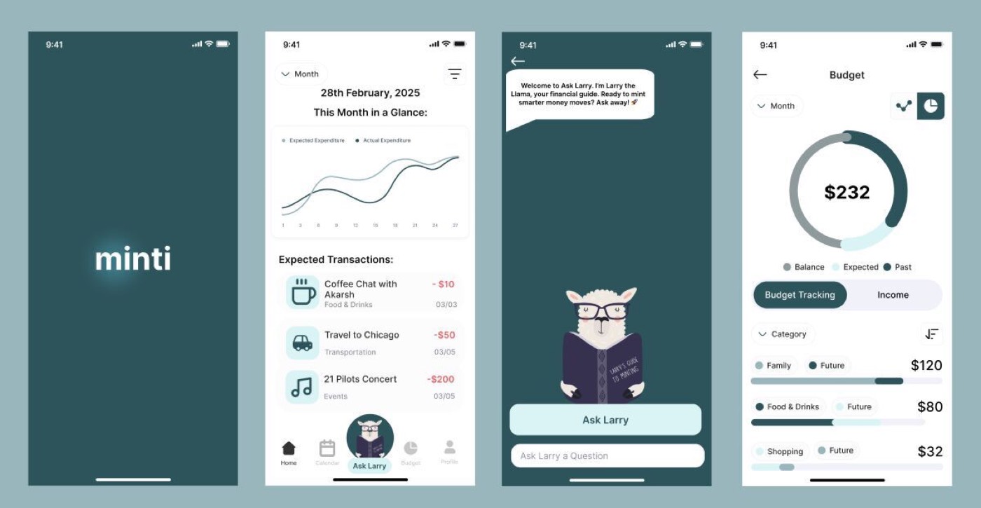 Minti app screenshots